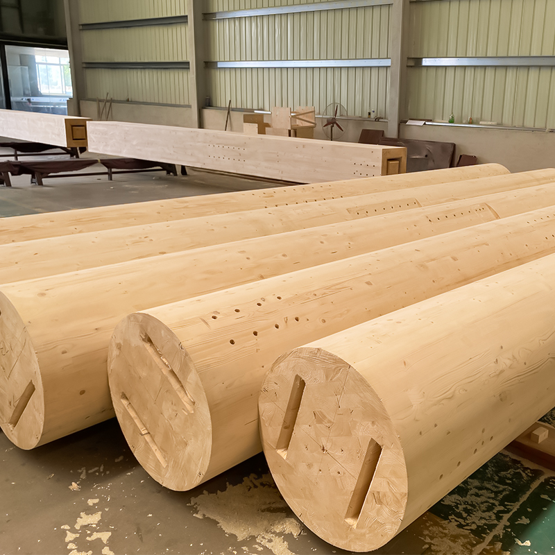 Douglas Fir Round Glulam Columna
