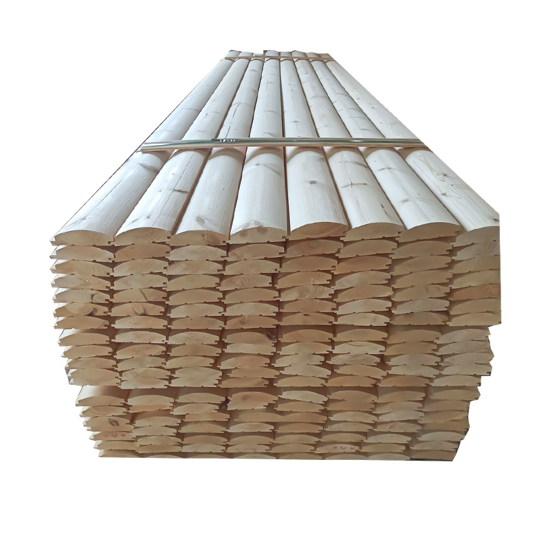Pine D-Log Siding